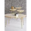 Вложенный стол и центральный стол Ellipse Set Gold Cream Wire