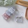 Simple Transparen Portable Eye Contacts Lenses Holder Box Case with Tweezers Remover Tools Small Plastic Contact Lens Cases