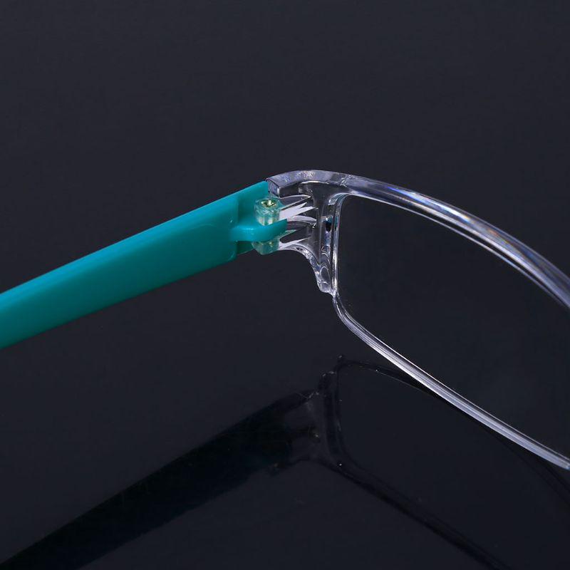 Очки Прямоугольные Очки Для Чтения Без Оправы Прозрачные Линзы В Кожаном Чехле Диоптрии Легкие Унисекс Тонкие