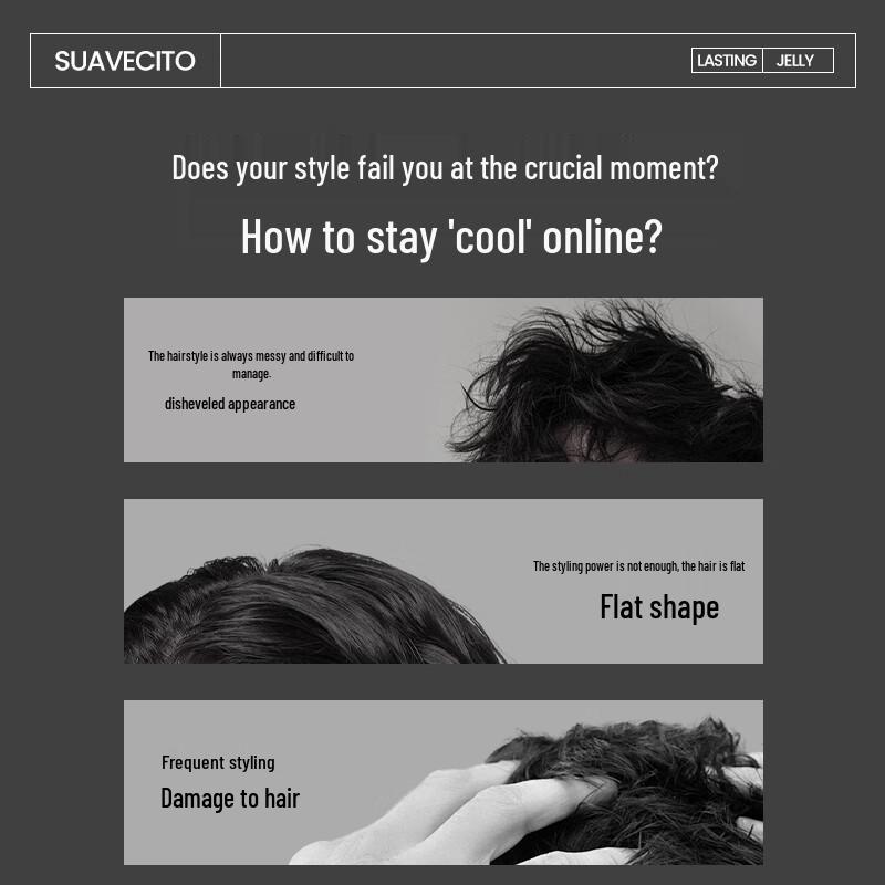 SUAVECITO Men's Skull Strong Hold Styling Gel