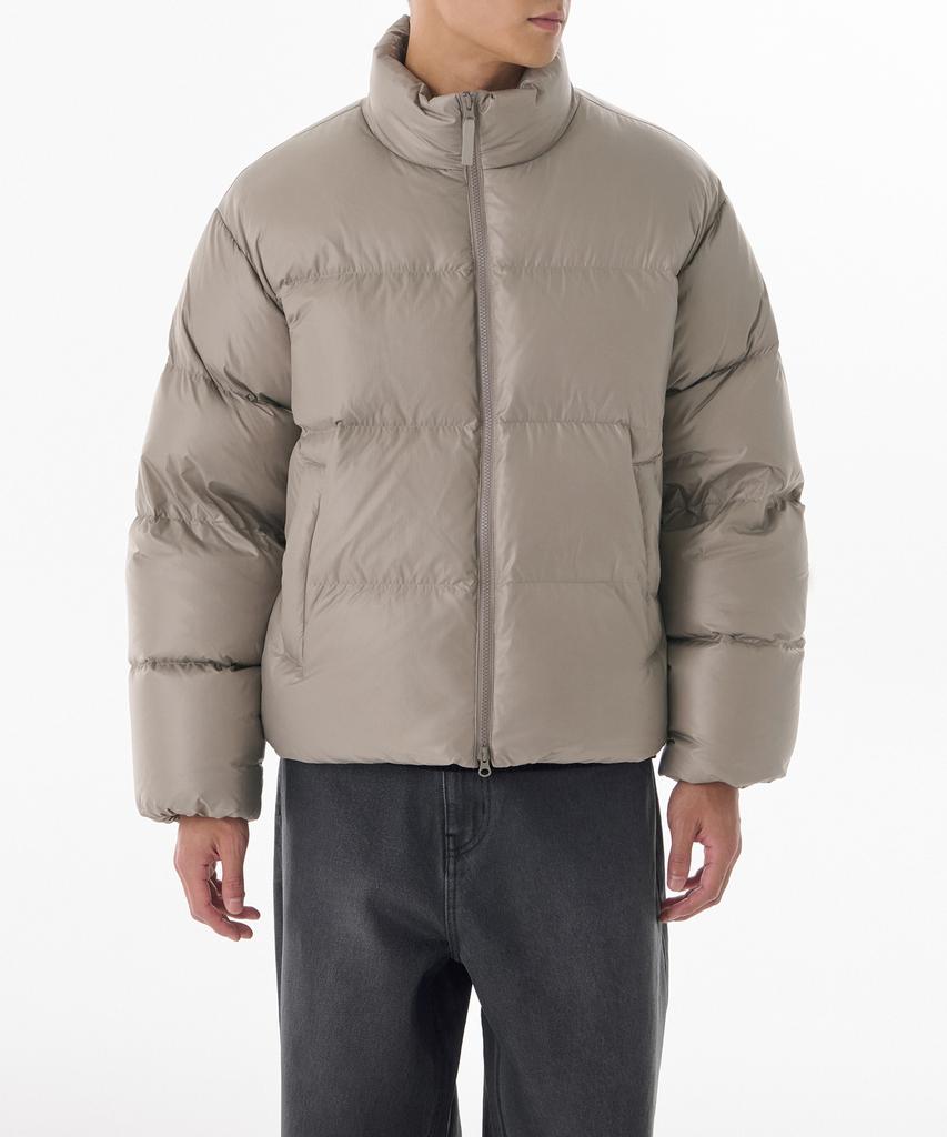 Musinsa Standard Glossy Ripstop Down Puffer Short Padded Jacket [Light Beige]