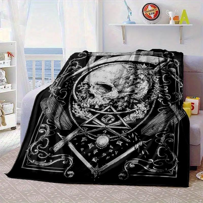 Day Of The Dead Skull Blanket Flannel Blanket Throw Blanket Sofa Cover Blanket Soft Premium Blanket Picnic Blanket Tv Blanket Gifts