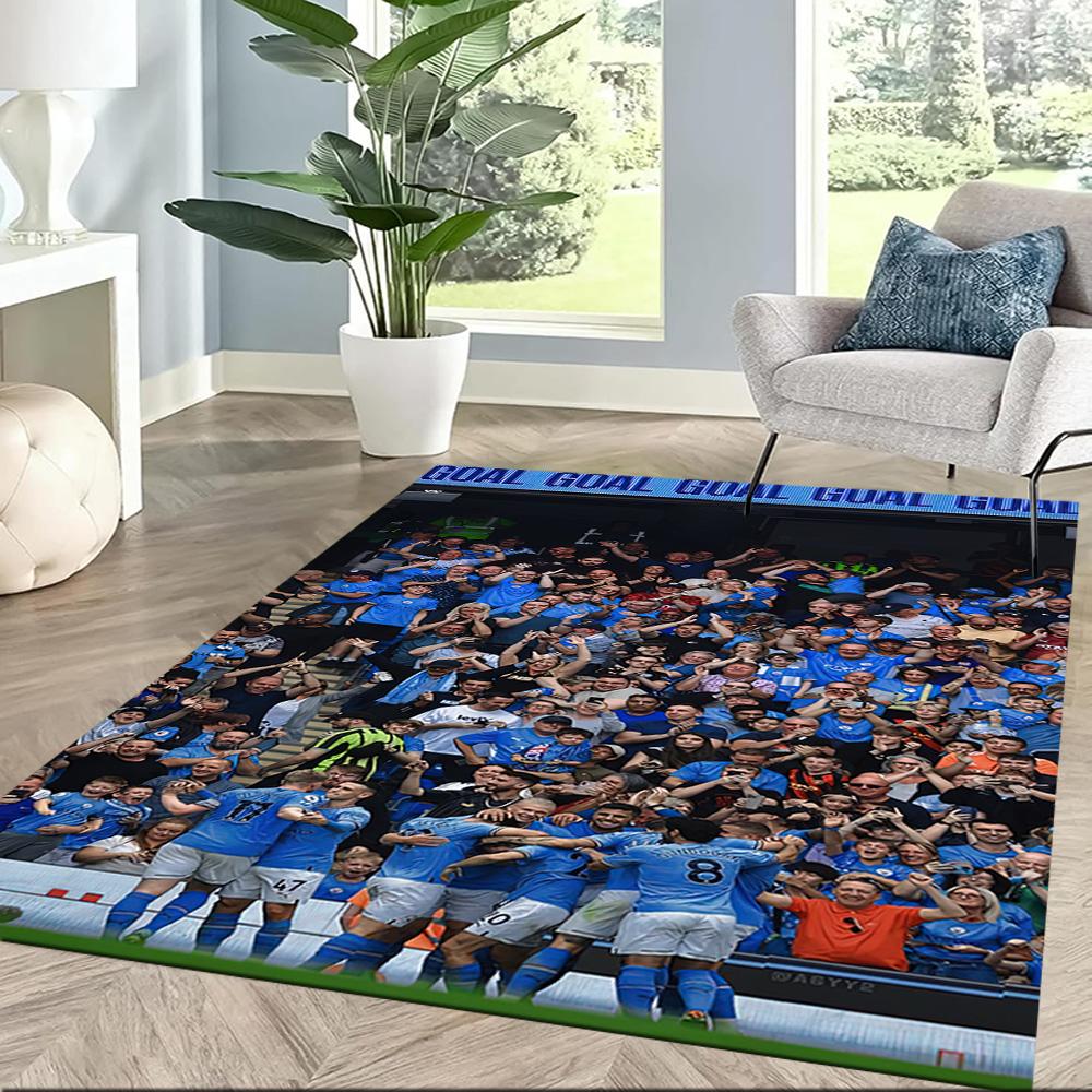 Manchester City Area Rug Design For Kitchen Balcony Entryway Bedrooms Antislip Rug Anime Office Decor Perfect Birthdaychristmas Gift Idea