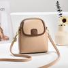 Stylish Macaron Color Mini Square Bag Chic Contrast Design Versatile Pu Shoulder Bag