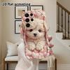 Phone Case: 2D Flat Samsung Galaxy A34 A35 M05 M06 S20 S22 S21 FE Plus 5G Protective Case, Couples Style, Plush Cute Pets, Christmas and Halloween Gif