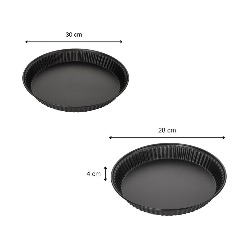 Set of 2 Tart or Quiche Molds of 28 Cm and 30 Cm Zenker Special Countries Ref. 9980050