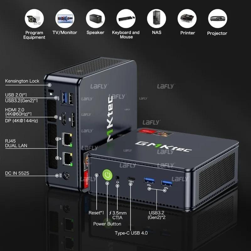 Мини-ПК GMKtec M6 AMD R5 6600H Компьютер 6 ядер 12 потоков 16 ГБ DDR5 512 ГБ PCIe 3.0 SSD WiFi 6 BT5.2 Мини-ПК Настольный компьютер