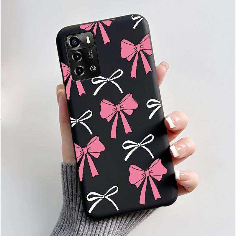 Чехол для смартфона ZTE Blade V40 Vita / V41, роскошный, милый, с кроликом, забавный, черный, корпус, мягкий силиконовый защитный чехол