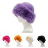 Winter Thickened and Velvet High-end Bucket Hat Personalized Fashion Imitation Fur Warm Hat Solid Color Plush Basin Hat