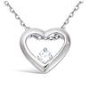 [L2036] - Silver Necklace 'Love' Silver White (rhodium-plated) - 13x12 Mm