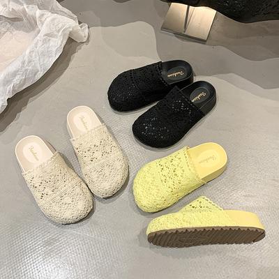 Платформа Женские Тапочки Балетки Повседневные Мюли Обувь Дизайнерские Сандалии 2025 Летняя Мода Шлепанцы Новые Слингбэки Mujer De Zapatillas