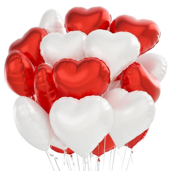 Воздушные шары Yousheng Love Balloons в форме сердца из алюминиевой фольги, многоразовые воздушные шары в форме сердца для Дня святого Валентина, свадьбы, помолвки, вечеринки, декора