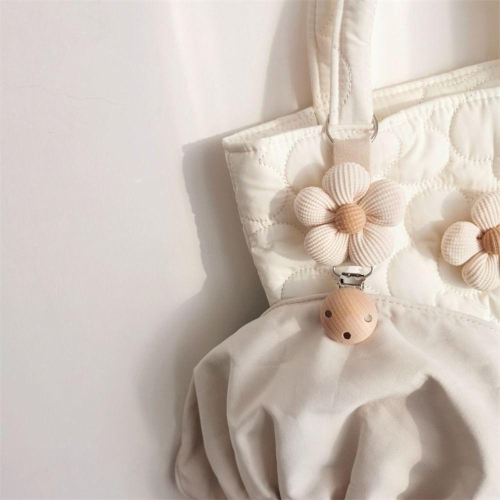 Wood Clip Travel Hat Holder Anti-lost Cotton Flower Hat Clip Detachable Men