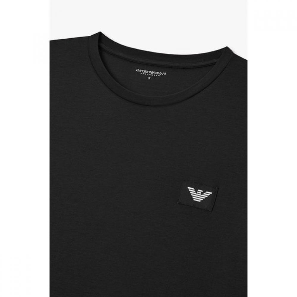 Emporio Armani Мужская домашняя футболка с нашивкой-логотипом орла 0816134022