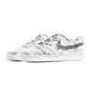Nike Court Vision 1 Plain Silver Pattern Abrasion Resistant Low top Skateboard Shoes Men's Gray White DH2987-101(Team773-)