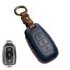 Genuine Leather Key Fob Cover for Hyundai Fista Elantra Mistra Santa Fe - Premium Car Key Protector Case