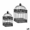 Decorative Cage Set Black (4 Units)