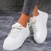 Sneakers Women's Breathable Platform Lace-up Sneakers Canvas Shoes Lace-up Black Running Tennis Vulcanized Zapatos De Mujer