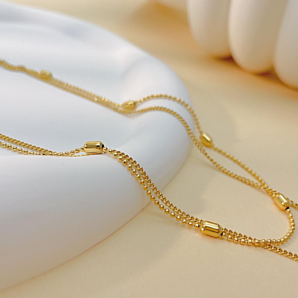 OPK Двухслойное колье Love из титановой стали