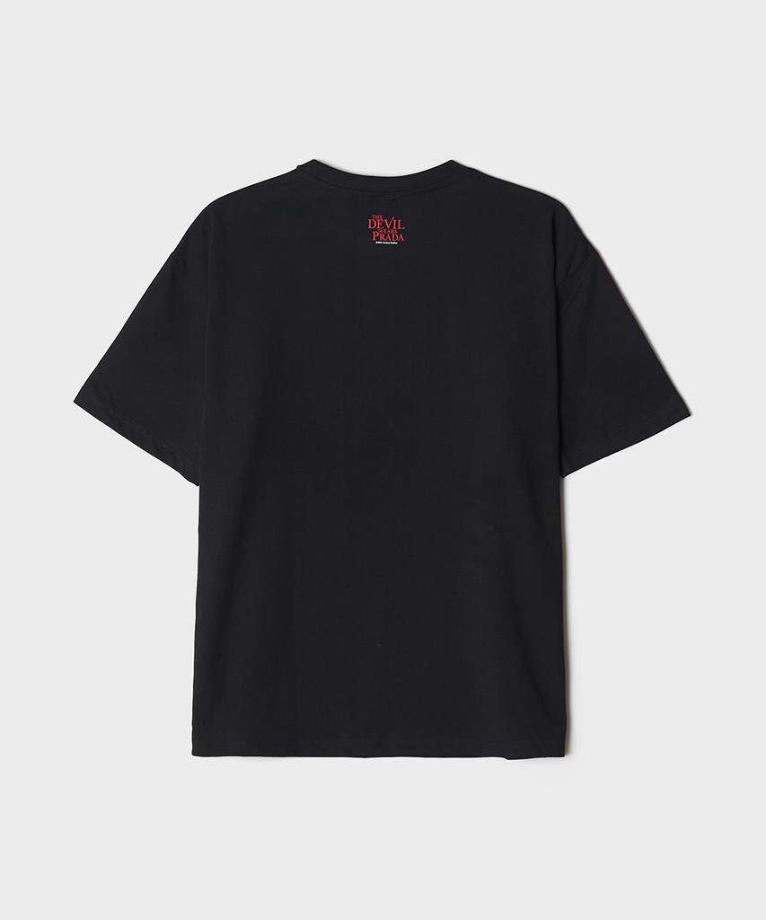 Seupao [Дьявол носит Prada] Футболка с коротким рукавом (черный)_Sprlg25U17