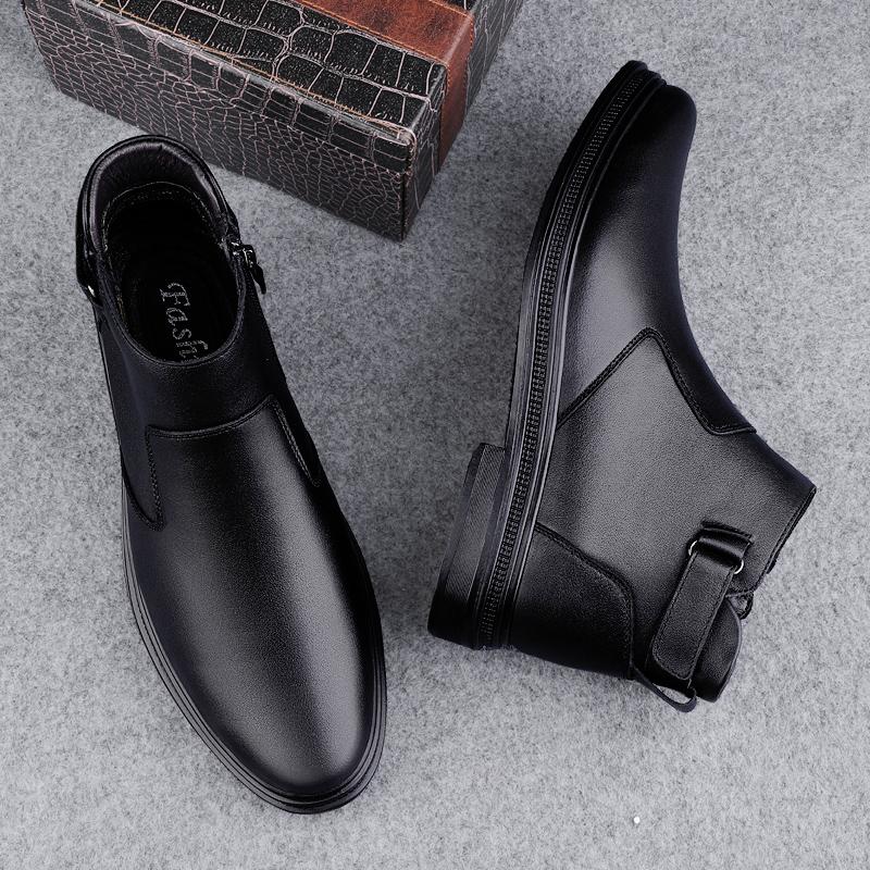 Ботильоны мужские из натуральной кожи, повседневная обувь для отдыха и прогулок, роскошные брендовые туфли с боковой молнией для свадьбы, офиса, платья, мужские деловые туфли