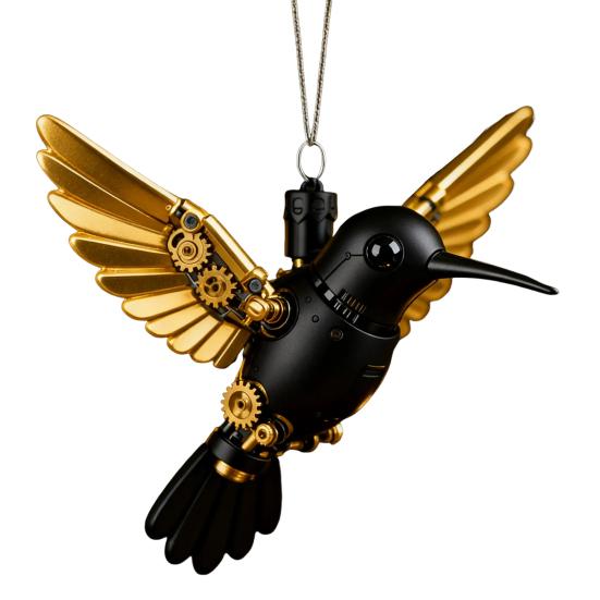 Colorful Hummingbird Christmas Ornament Xmas Tree Car Rearview Mirror Acrylic Hanging Bird Shape Decoration Holiday Party Pendant