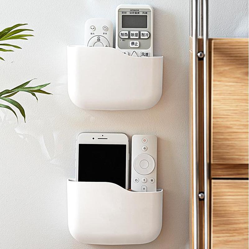 Настенный стеллаж для хранения вещей, многофункциональный органайзер, ящик для хранения пульта дистанционного управления для телевизора, кондиционера, телефонной вилки, подвесной держатель