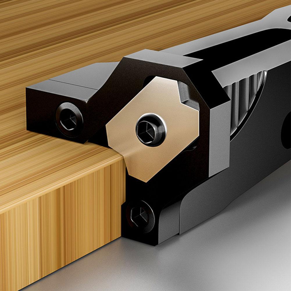 Woodworking Edge Trimmer Chamfer Planer Aluminum Alloy Furniture Shaver with Blade Corner Arc Trimming Tool for Woodworking