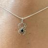 [Gothic Spider Necklace] 1pc Gothic Copper Silvery Spider Necklace for Women Party Birthday Gift