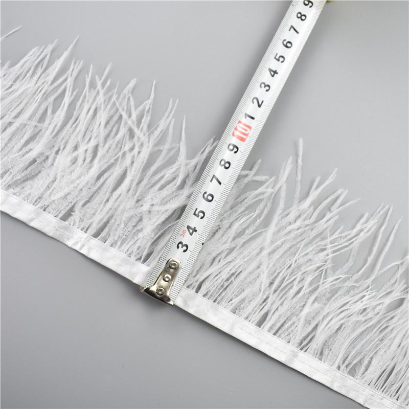 Перья1Метр Натуральная бахрома из страусиных перьев 8-10 см Цветные пушистые перья Отделка для шитья платьев Декор одежды Декор для вечеринок