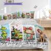 1PC Grinch pattern Bedding Quilt Set Quilt Cover Pillowcase Home Decoration Birthday Gift (1 * duvet cover + 2 * pillowcase, without core)