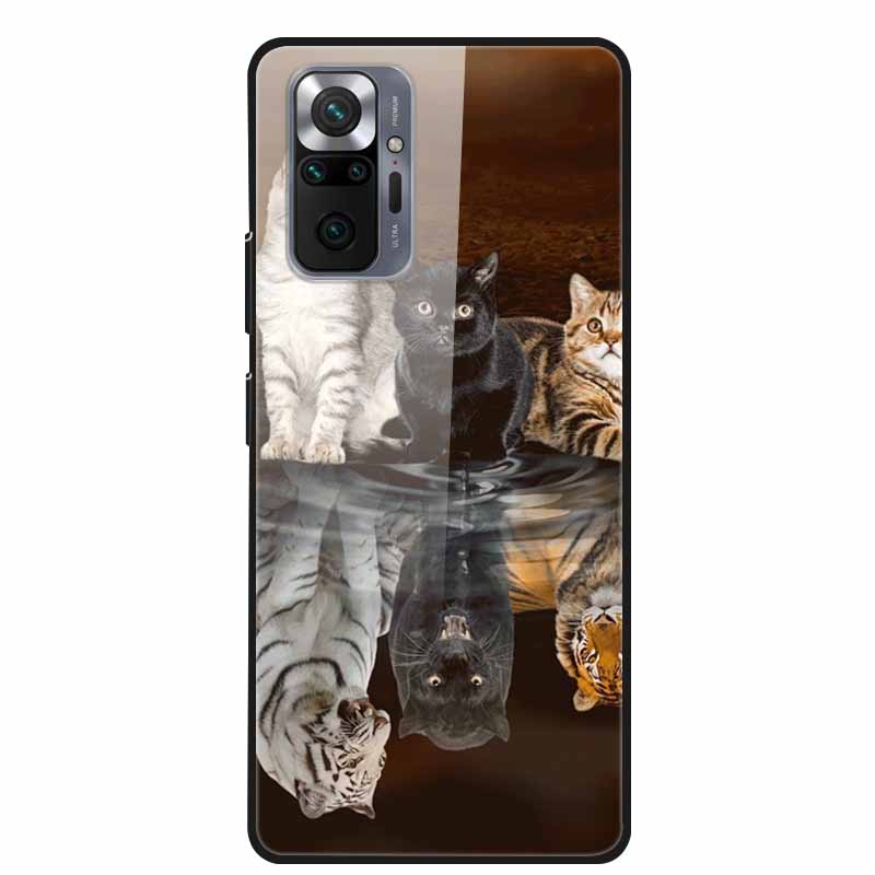 Цветная закаленная стеклянная крышка для чехла Xiaomi Redmi Note 10 Pro, жесткий противоударный Funda для чехлов Redmi Note10 / Note 10Pro, корпус