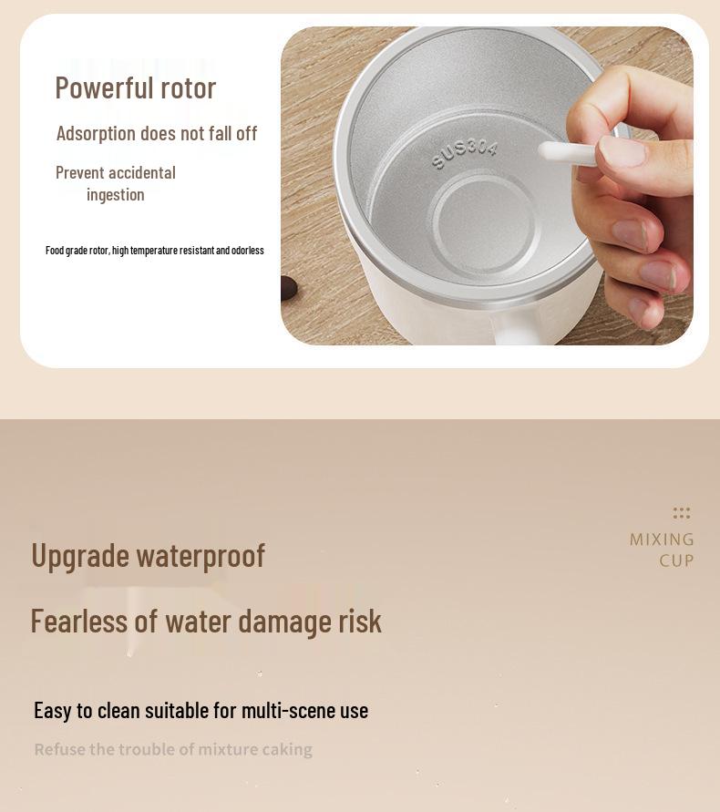 Креативная самоперемешивающаяся кофейная кружка с магнитной зарядкой и дисплеем температуры