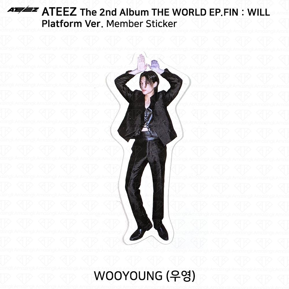 ATEEZ Второй альбом WORLD EP.FIN WILL Platform Ver. Наклейка Polaroid для фотокарточек