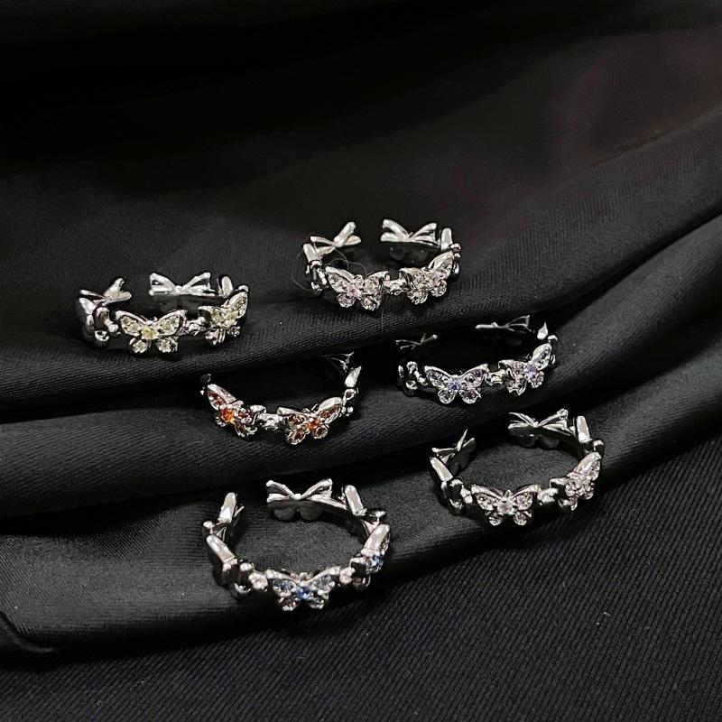 Продвинутая серия цветов Super Flash Кольцо-карандаш Zir***** Регулируемое кольцо-бабочка на указательный палец Женское