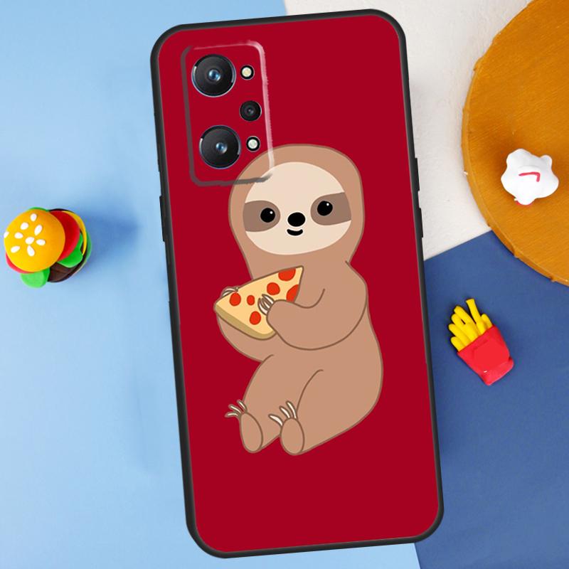 Милый Ленивец Животное Для Realme 14 13 12 10 11 Pro Plus GT 6 6T 5 GT7 Pro C55 C51 C21Y C25S C67 C75 C53 C61 Чехол