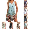 Женское модное платье-комбинезон с цветочным принтом и V-образным вырезом с разрезом