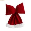 J1HA Luxurious Velvets Holiday Bowknot Decorations Easy Hanging Accessory For Fireplaces Tabletops Christmas Displays
