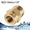 1/2pcs M22 14mm Brass Washer Adaptor Foam Lance Adapter Coupler F2 For High Pressure Washer Gun And Hose Connection Coupler
