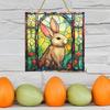 Easter Pendant Hanging Decoration with Lanyard Easy To Hang Rabbit Pattern
