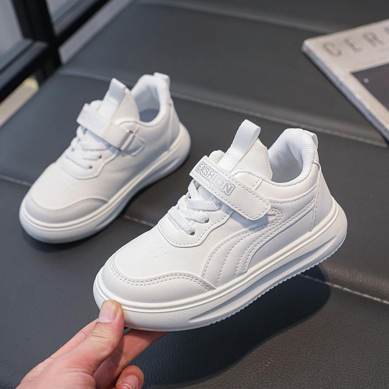 Children's Soft-soled Student White Shoes 2025 Spring and Autumn New Girls Casual Shoes Fashion Boys Board Shoes Tide