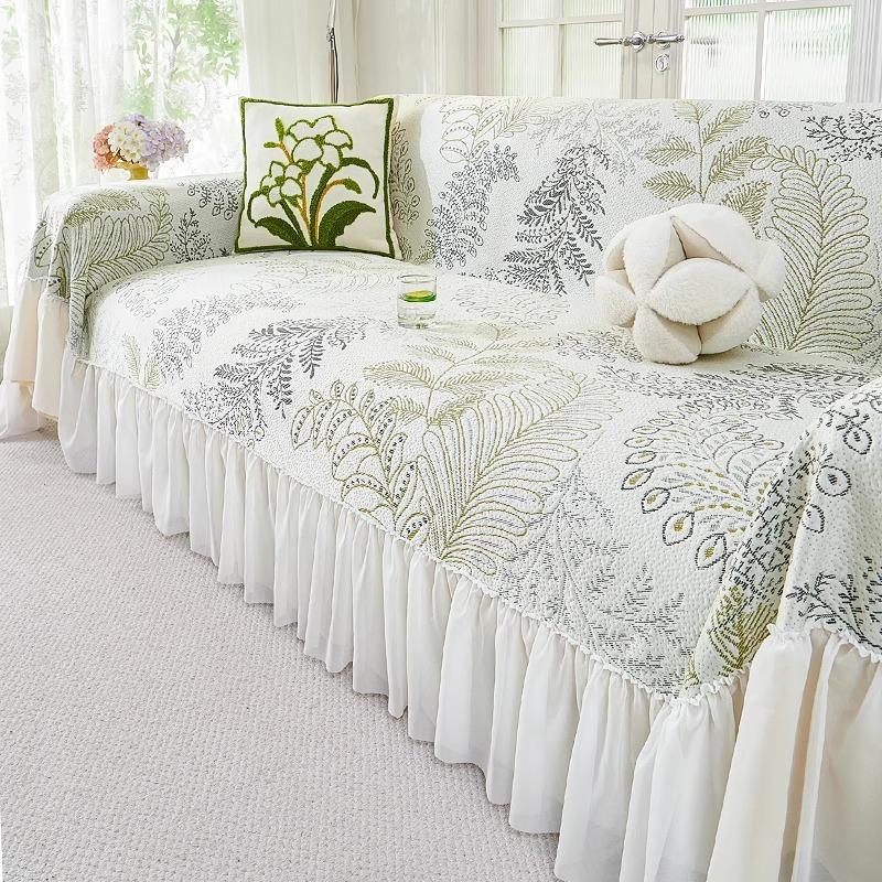 Цельный чехол на диван из шенилла, универсальный для четырех сезонов, 2025 новинка, пылезащитный и устойчивый к кошкам плед-чехол для дивана