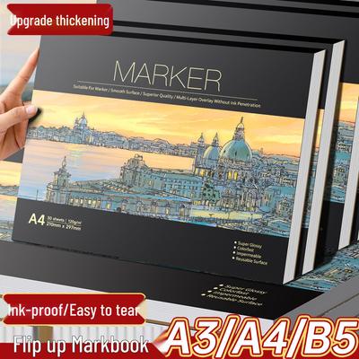 Утолщенный блокнот для рисования с откидными листами для маркеров - для аниме и студентов