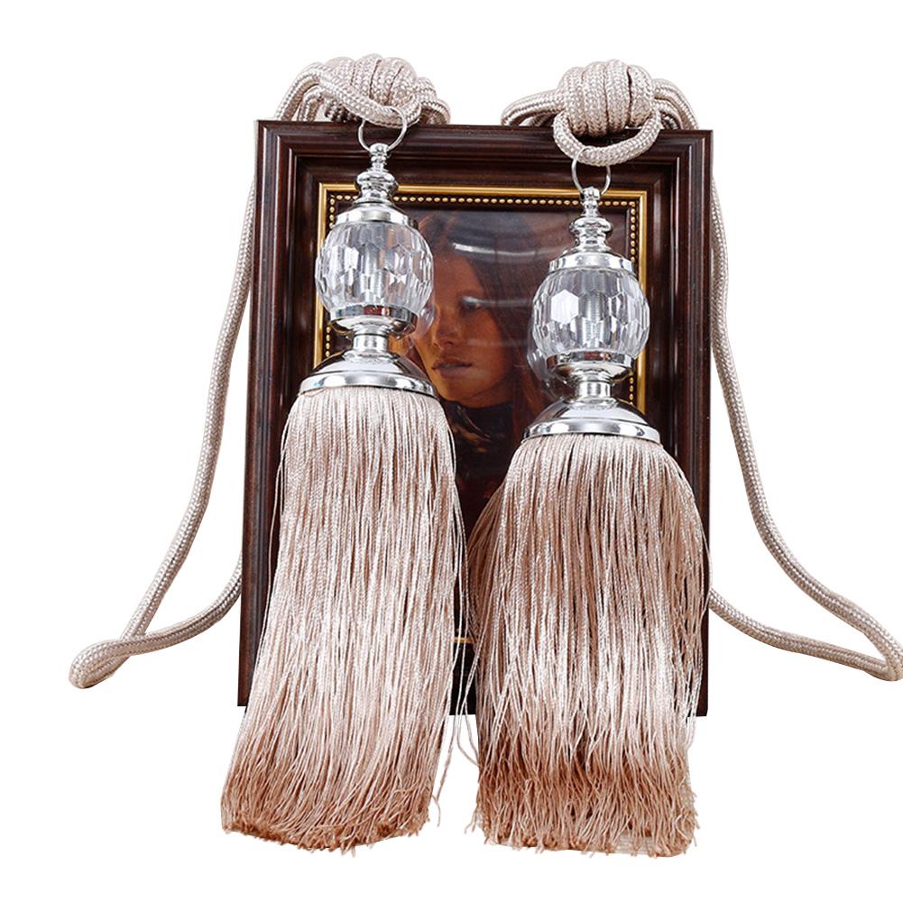 1 пара европейских искусственных хрустальных кисточек с бахромой для штор с подхватом на спине, оконные шторы, декор