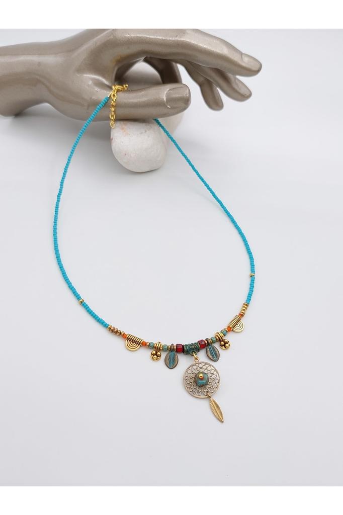 Подарок на день рождения, этническое подлинное хиппи, богемное модное ювелирное ожерелье ручной работы