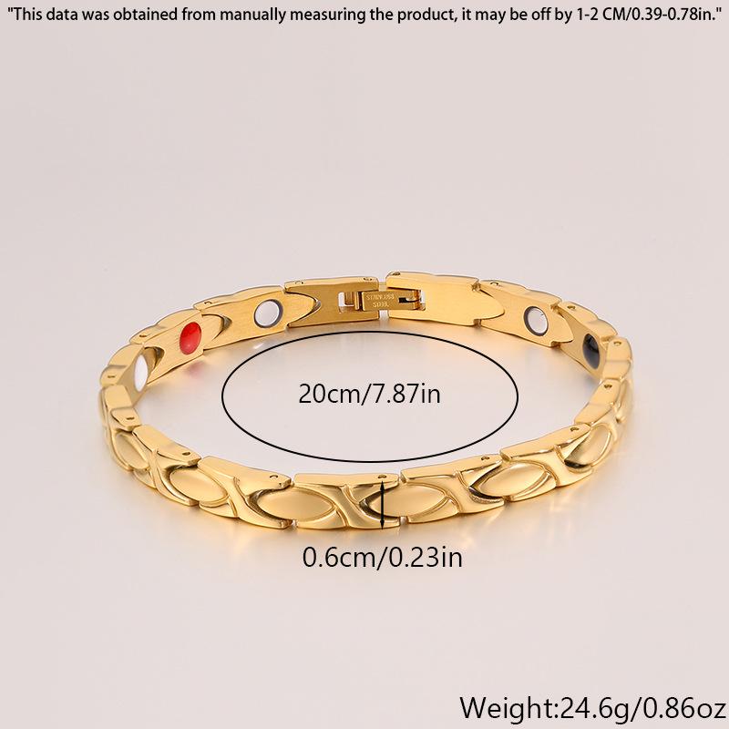 Женский универсальный браслет-часы из нержавеющей стали с магнитным замком с покрытием из 18-каратного золота