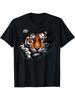 Retro Spirit Tiger Face Shirt Design Football Tiger Fan T-Shirt