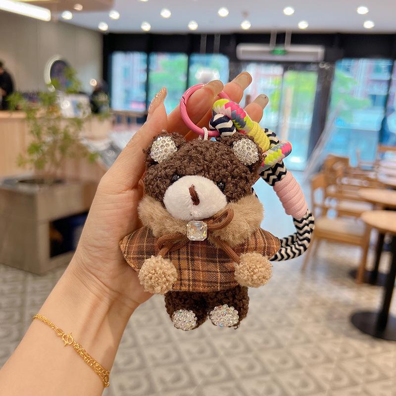Shawl Terry Bear Keychain Cute Cute Doll Bag Pendant Cute Doll Finished Pendant Female