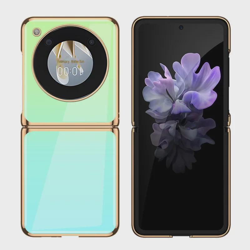 Чехол-книжка Nubia: Градиентное покрытие из гальванического стекла — креативный дизайн без слов