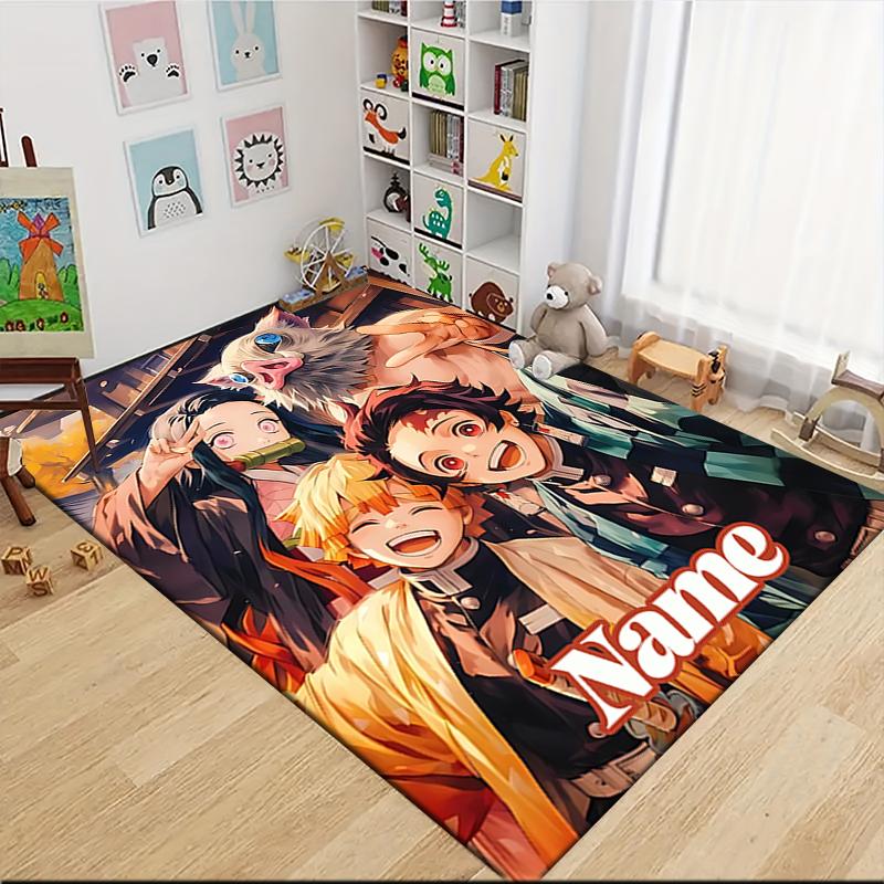 Custom Name Unicorn Fantasy Adventure Carpet Rug Customizable Soft Washable Anti-Slip Home Living Room Sofa Mats Personalized Rug. 0909180